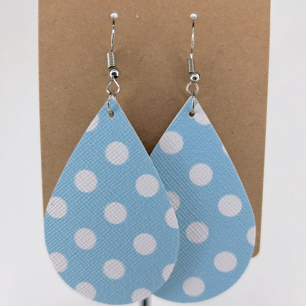 Faux Leather Teardrop Earrings Fashion Jewelry